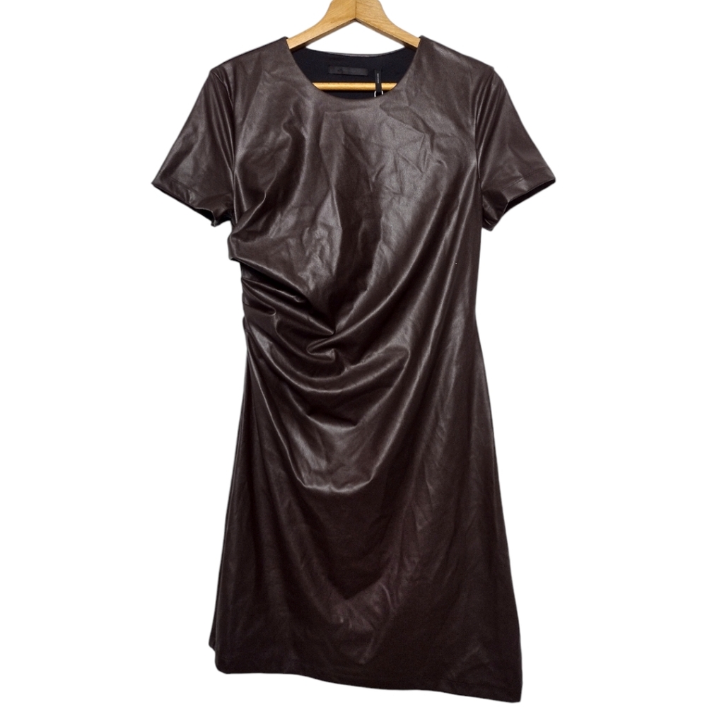 Helmut Lang Brown Short Sleeve Dress